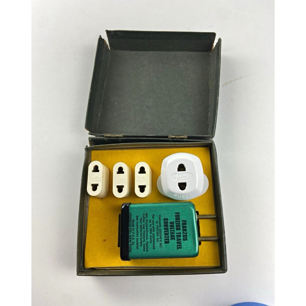 Franzus CA-1600 Electric Current Converter Kit Vintage Travel Voltage